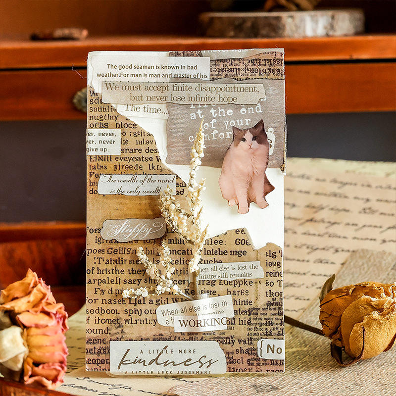 Quoted Retro Vintage Journaling Sticker Sheets ( 6 Sheets )