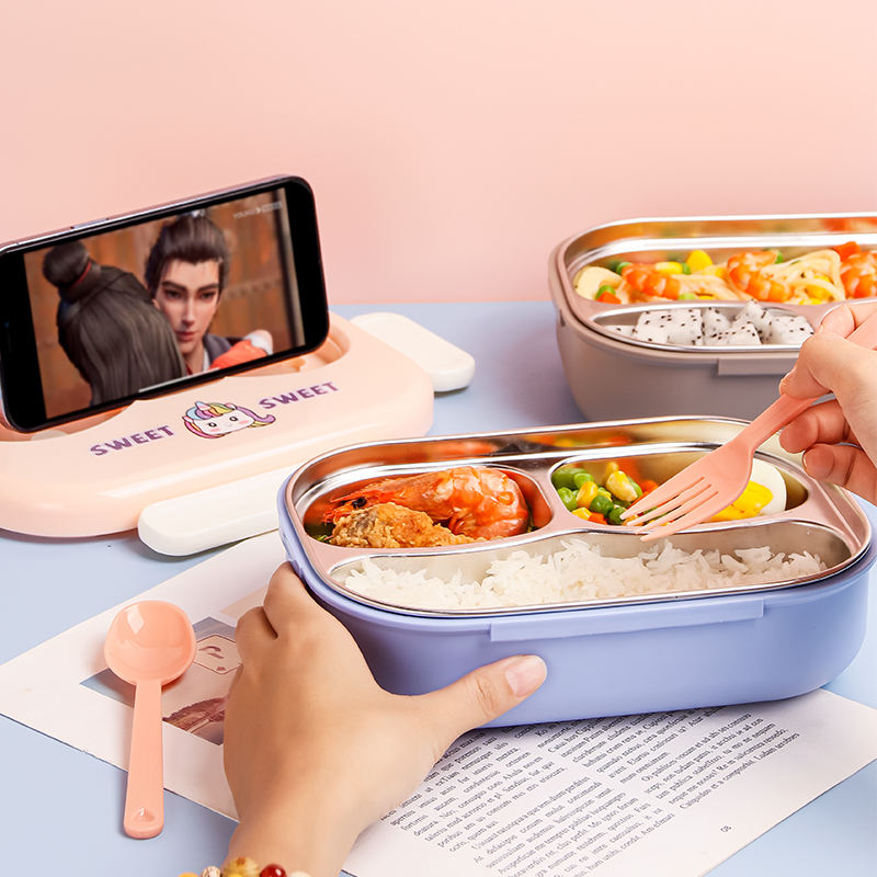 Bento Box 3 Compartments Lunch Box