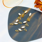 White Leaf Earring