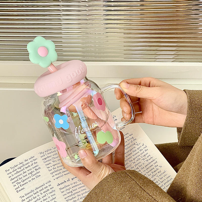 High Aesthetic Large Capacity Glass Water Cup