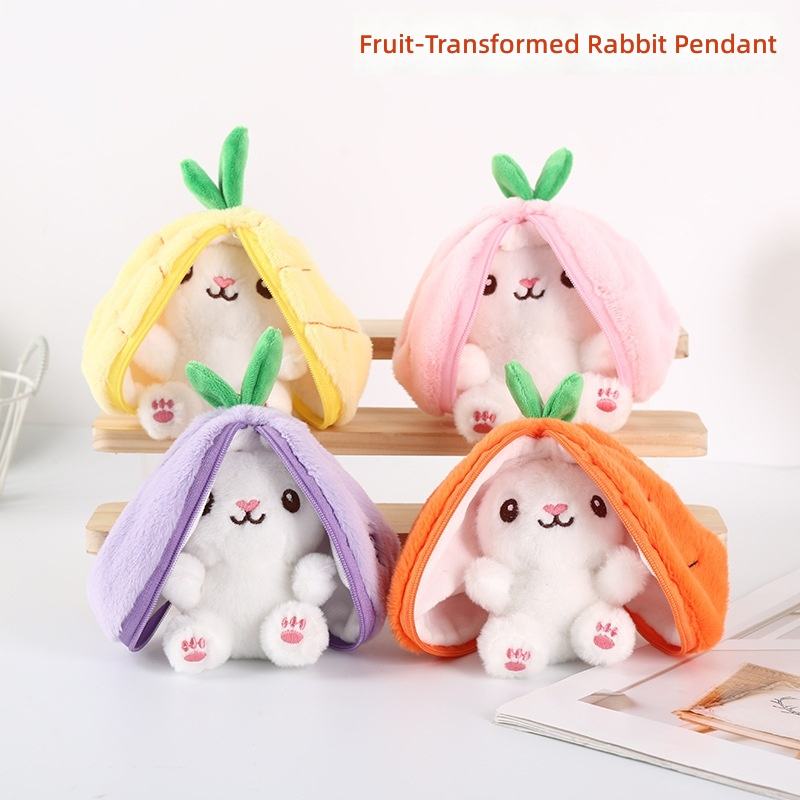 Cute Hiding Rabbit Keychain