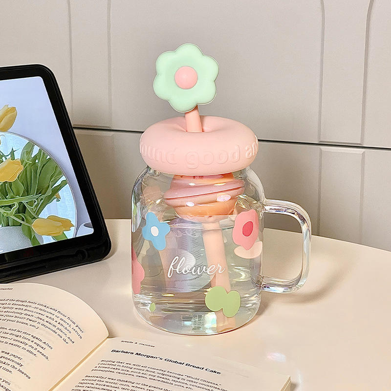 High Aesthetic Large Capacity Glass Water Cup