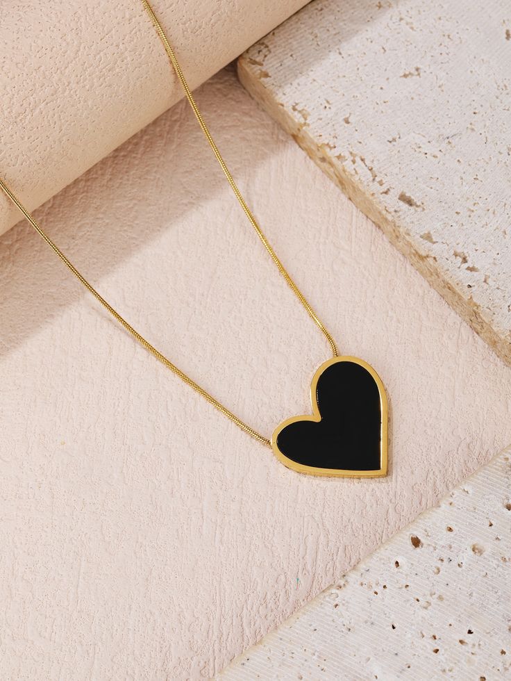 Black Heart Necklace