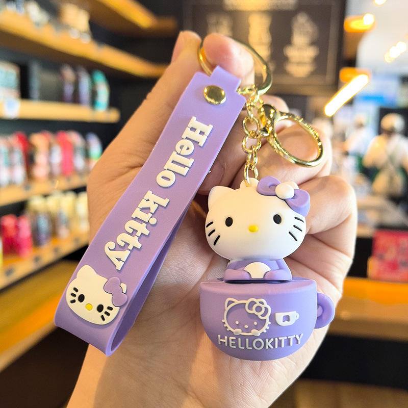 Hello Kitty in Cup Keychain