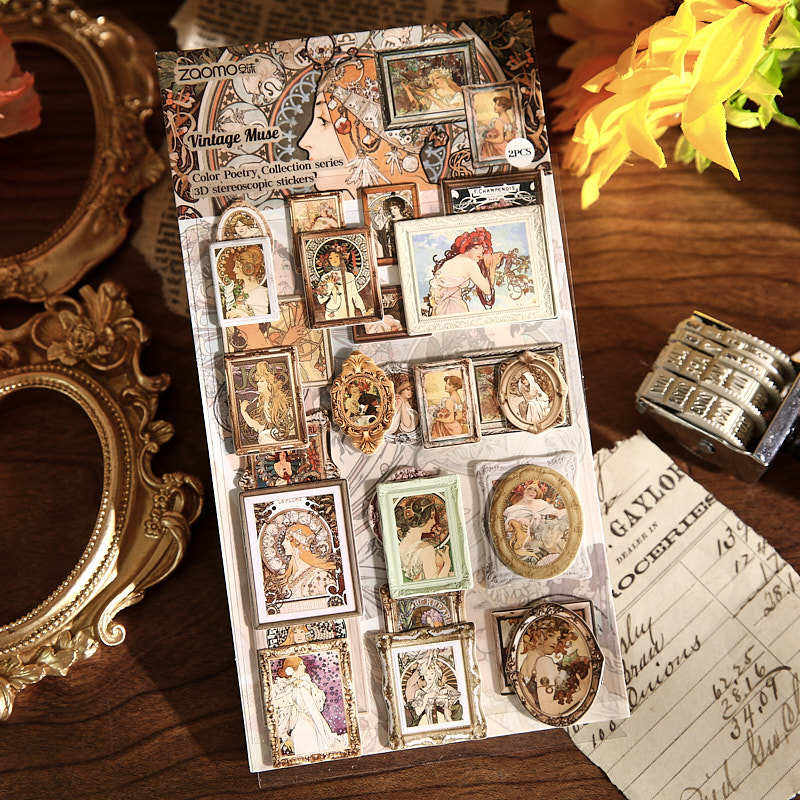 Embossed Oil Painting Stickers