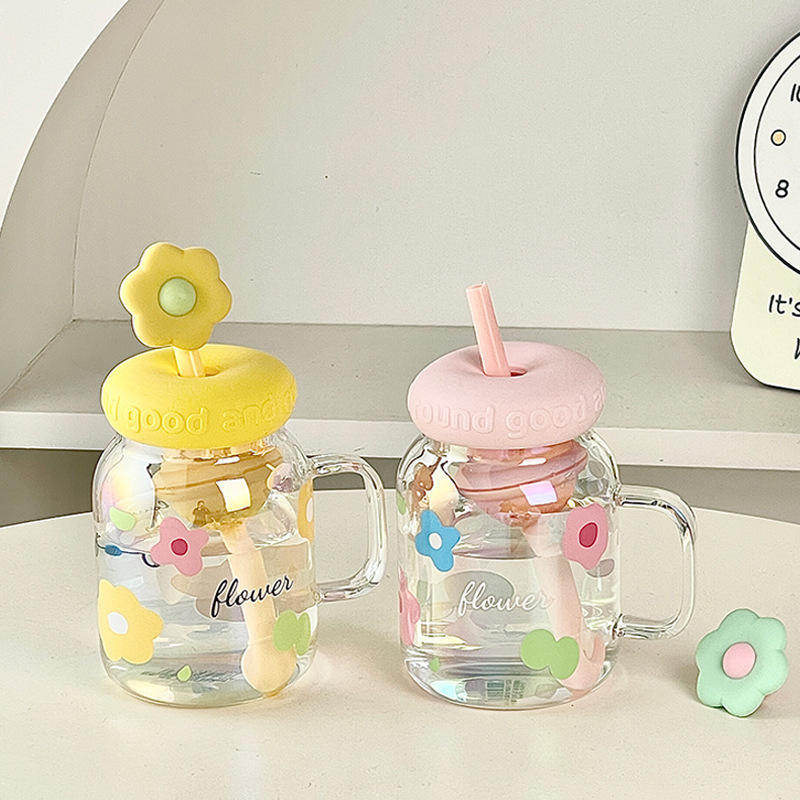 High Aesthetic Large Capacity Glass Water Cup