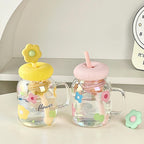 High Aesthetic Large Capacity Glass Water Cup