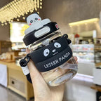 480ml Panda Glass Water Bottle