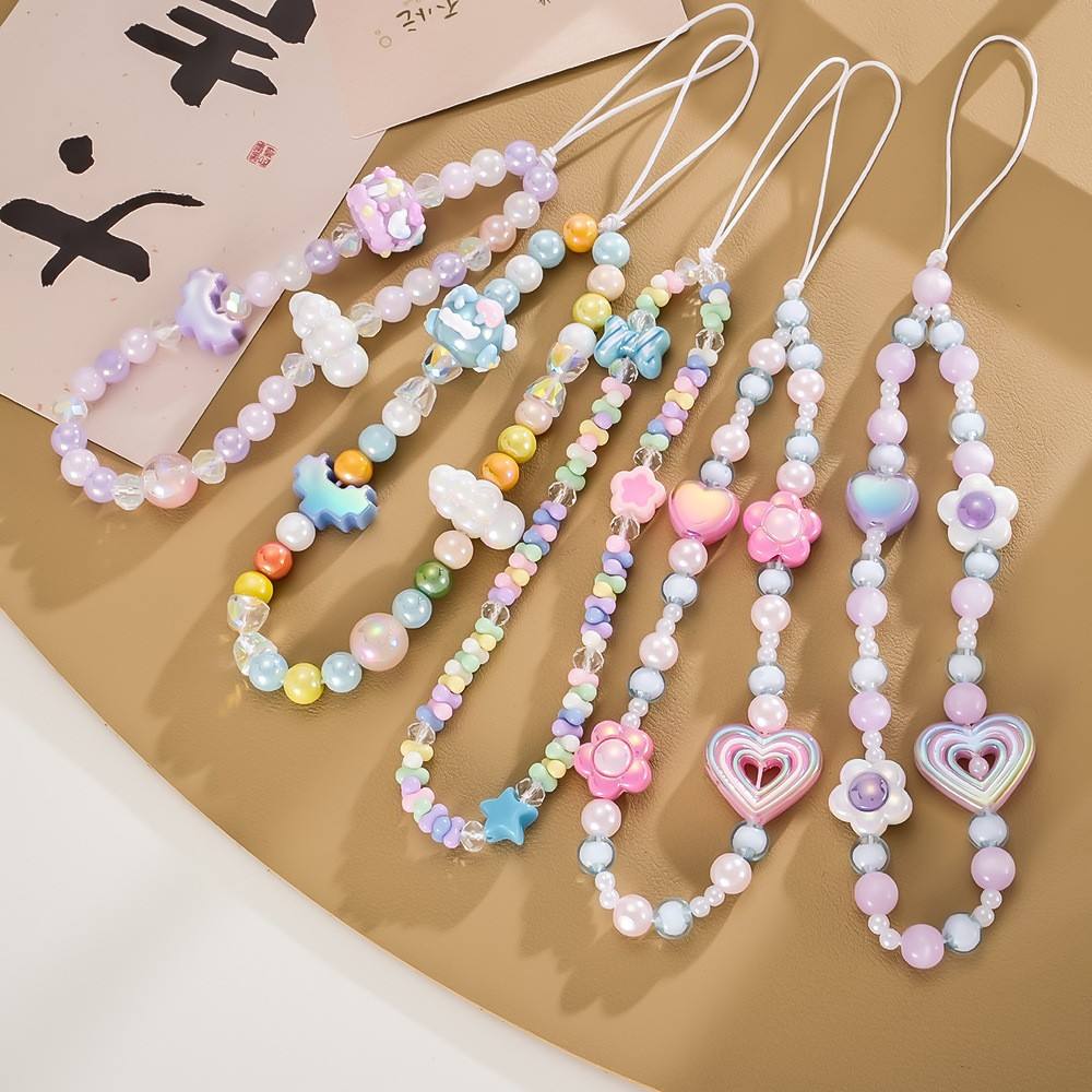 Colorful Beaded Phone Charm