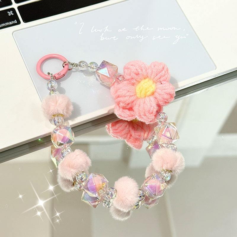 Crochet Flower Phone Charm
