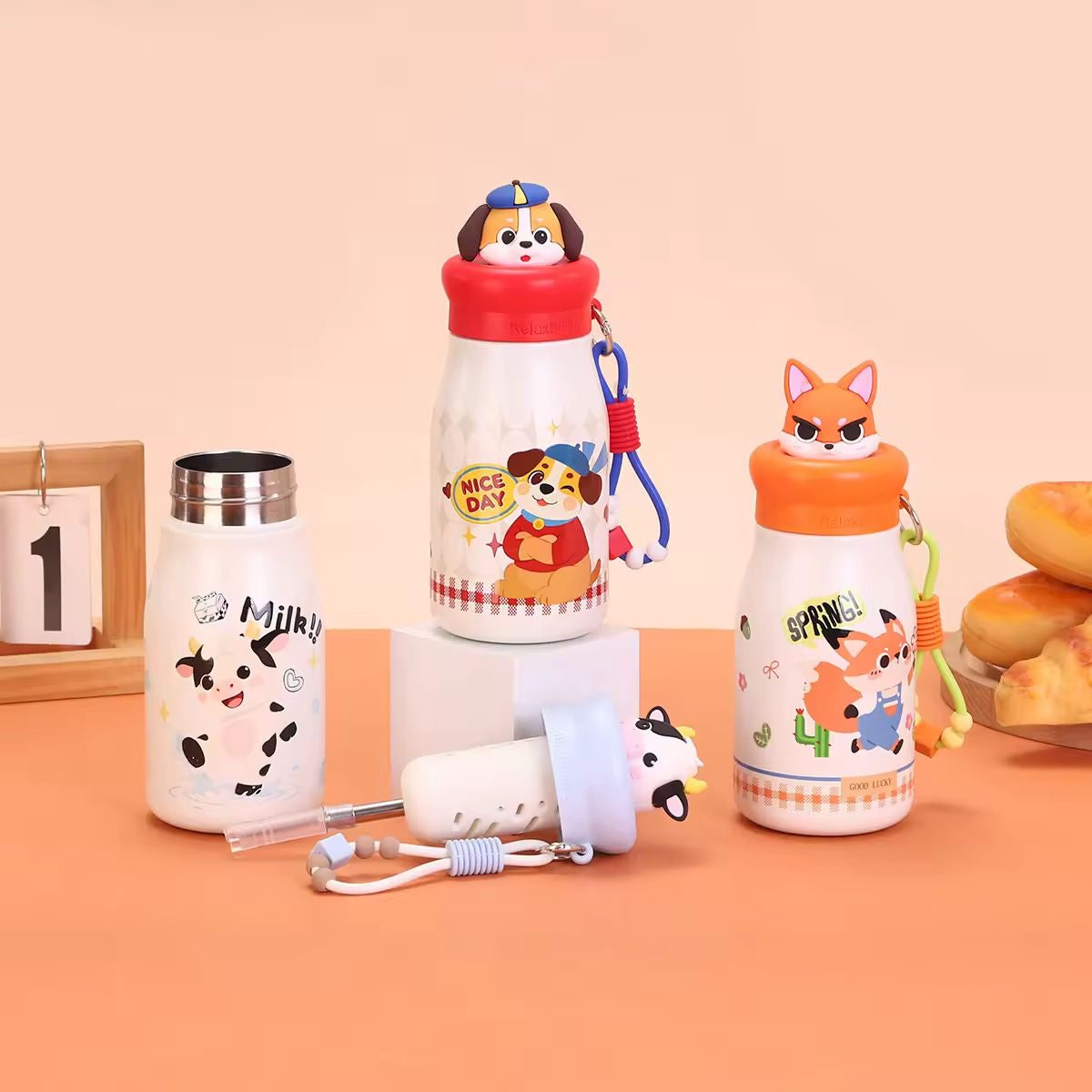 Animal Theme Fancy Sipper Bottle