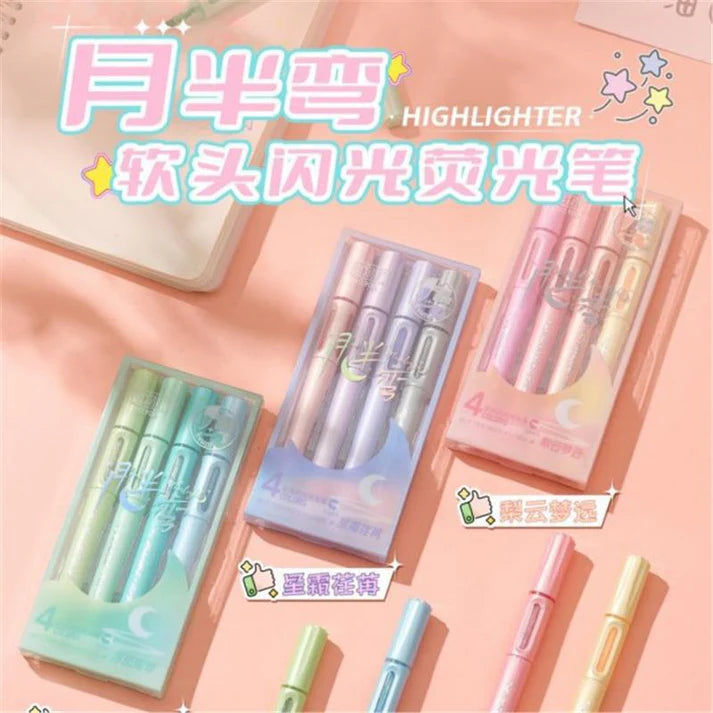 Kawaii Glitter Highlighter (Set Of 4)