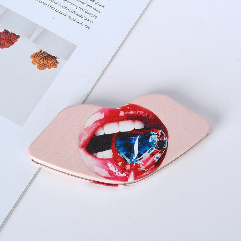 Lips Shaped Pocket Mirror