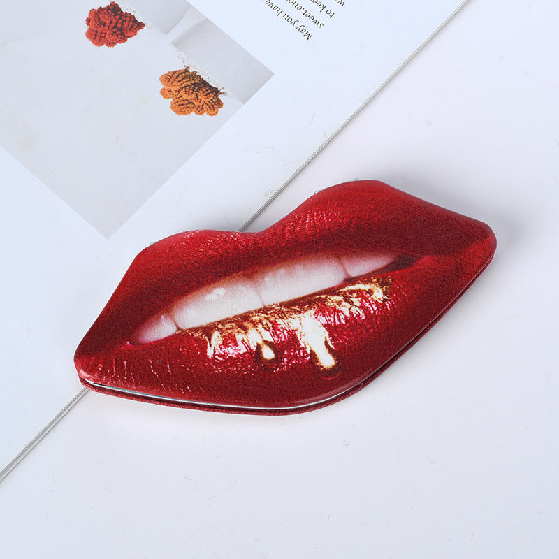 Lips Shaped Pocket Mirror