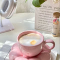 Pink Bubble Cup And Plate