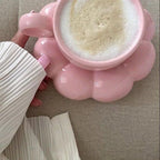 Pink Bubble Cup And Plate