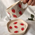Strawberry Mug And plate