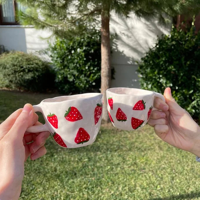 Strawberry Mug And plate