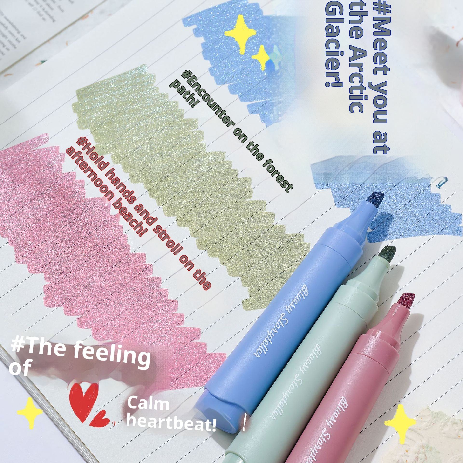 Bluesy Highlighter (Set Of 4)