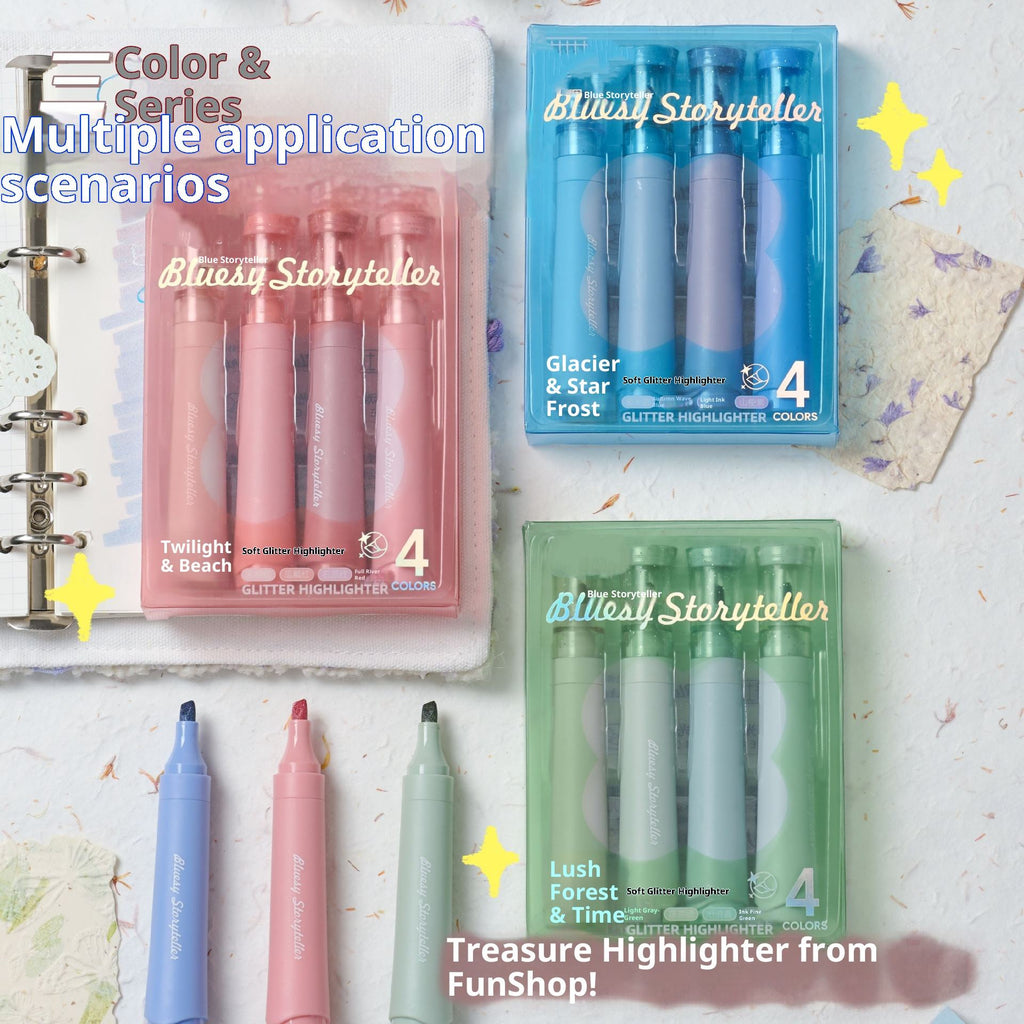 Bluesy Highlighter (Set Of 4)