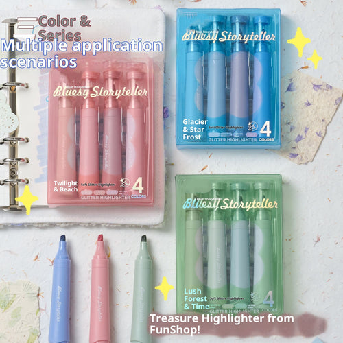 Bluesy Highlighter (Set Of 4)