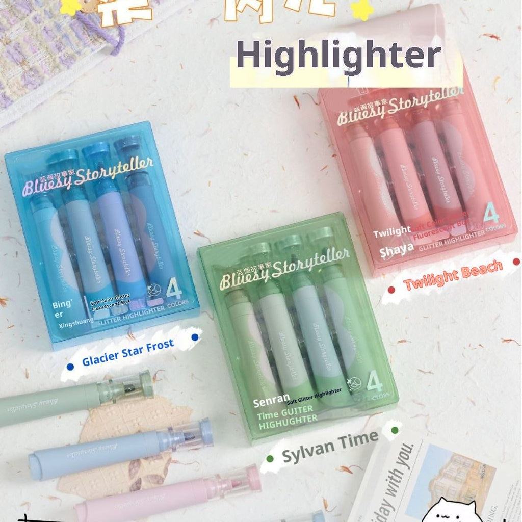 Bluesy Highlighter (Set Of 4)
