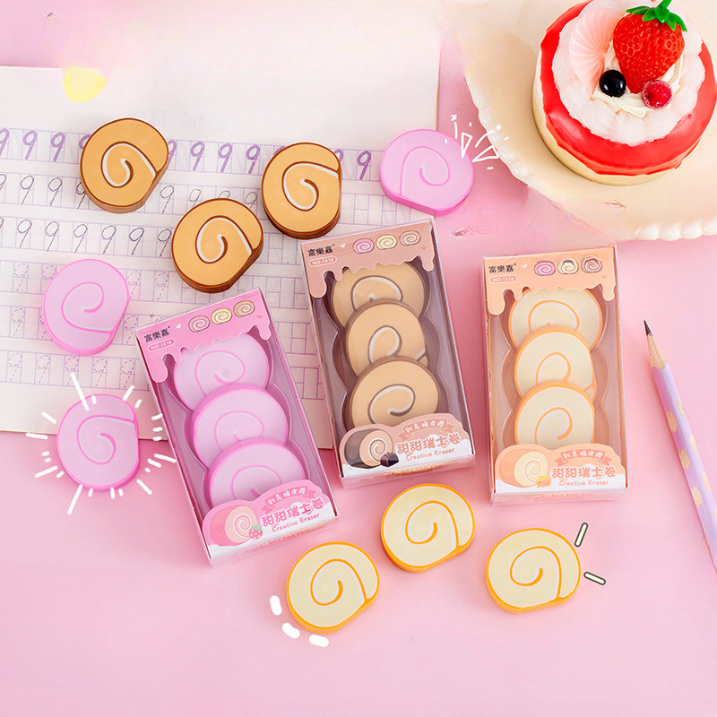 Swiss Roll Eraser (Set of 3)