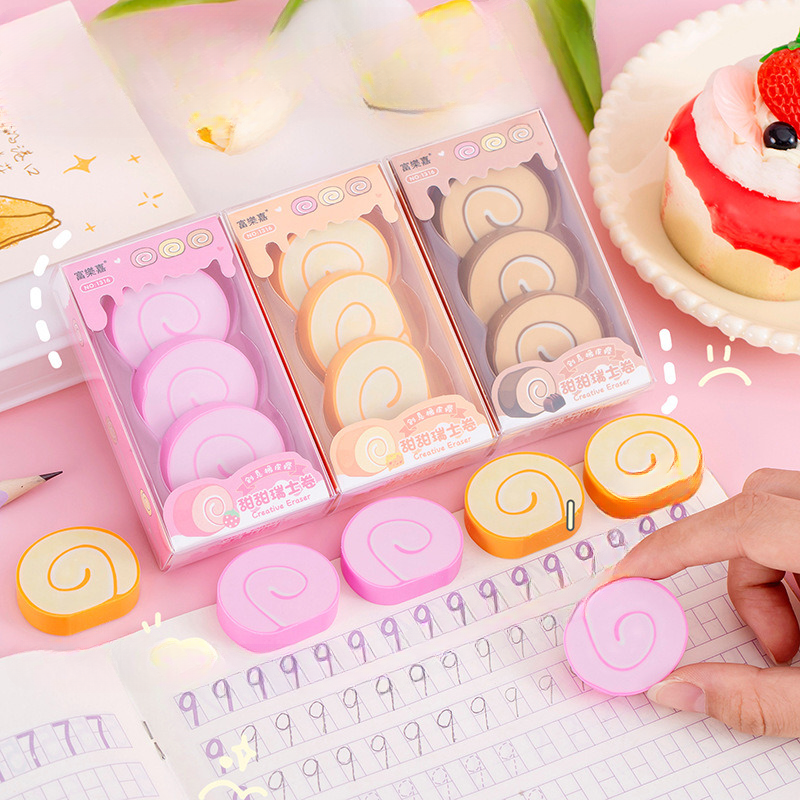 Swiss Roll Eraser (Set of 3)