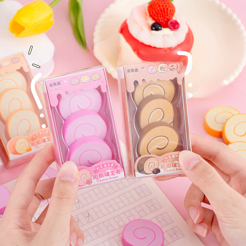 Swiss Roll Eraser (Set of 3)
