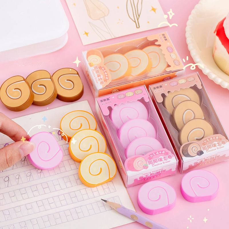 Swiss Roll Eraser (Set of 3)