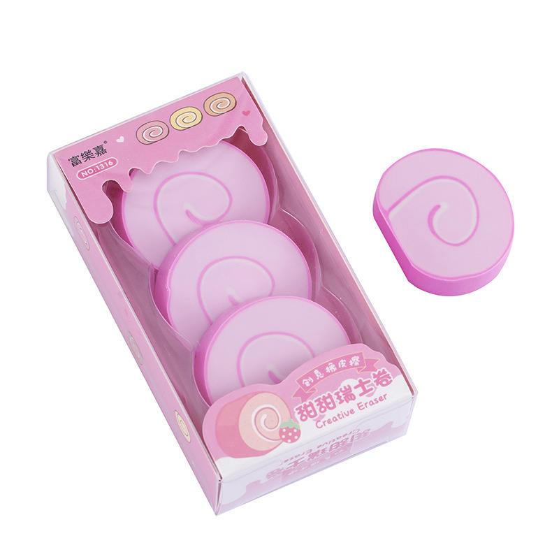 Swiss Roll Eraser (Set of 3)