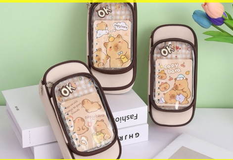 Capybara Utility Pouch With Mini Diary