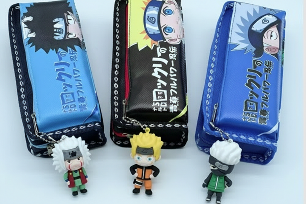 Naruto Pencil Pouch With Keychain