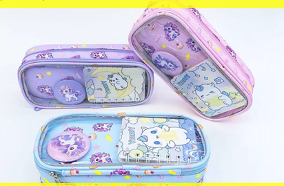 Unicorn Soft Pouch With Mini Diary & Badge