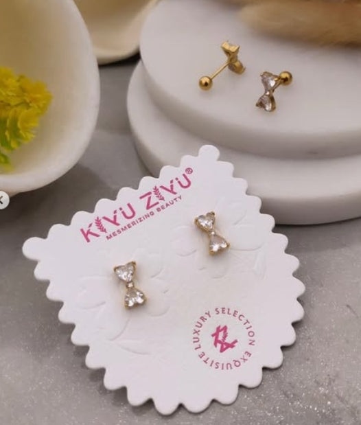 Bow Design Ball back Studs