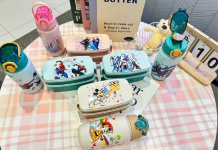 PLASTIC LUNCH BOX WITH BOTTEL