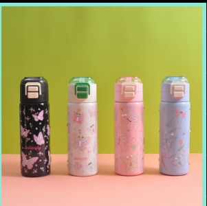 Butterfly Design SS Bottle
