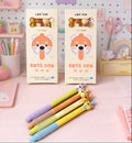 Cute Dog Erasable Gel Pen Set