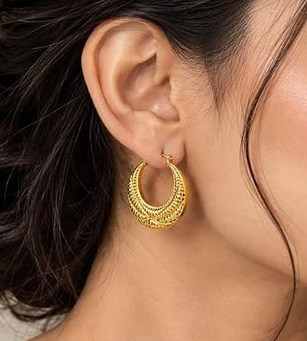 Circle Shaped Hoop Earrings