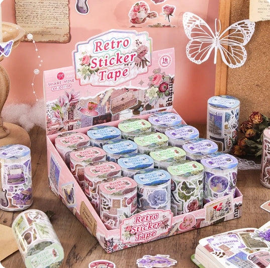 Retro Journaling Sticker Roll