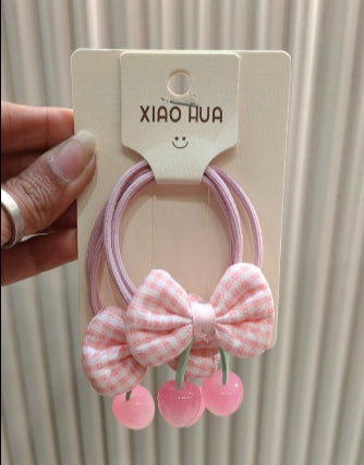 Cute Cherry Bow Hair bands (Set Of 2)
