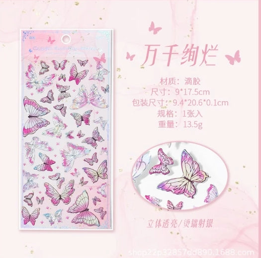 Acrylic Butterfly Stickers