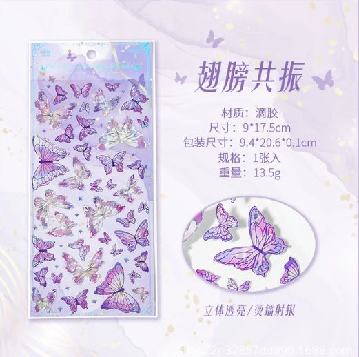 Acrylic Butterfly Stickers