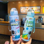Space Theme Plastic Water Sipper (900 ml)