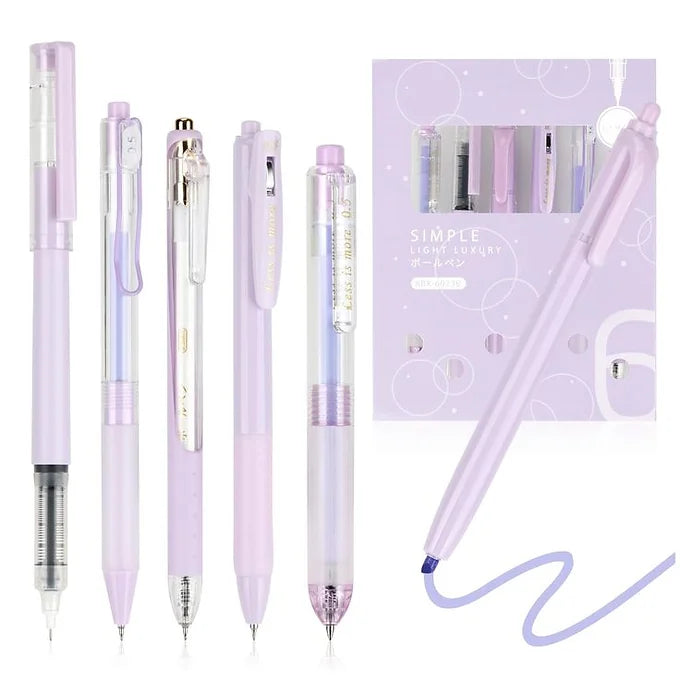 Kawaii Purple Pen & Highlighter Duo