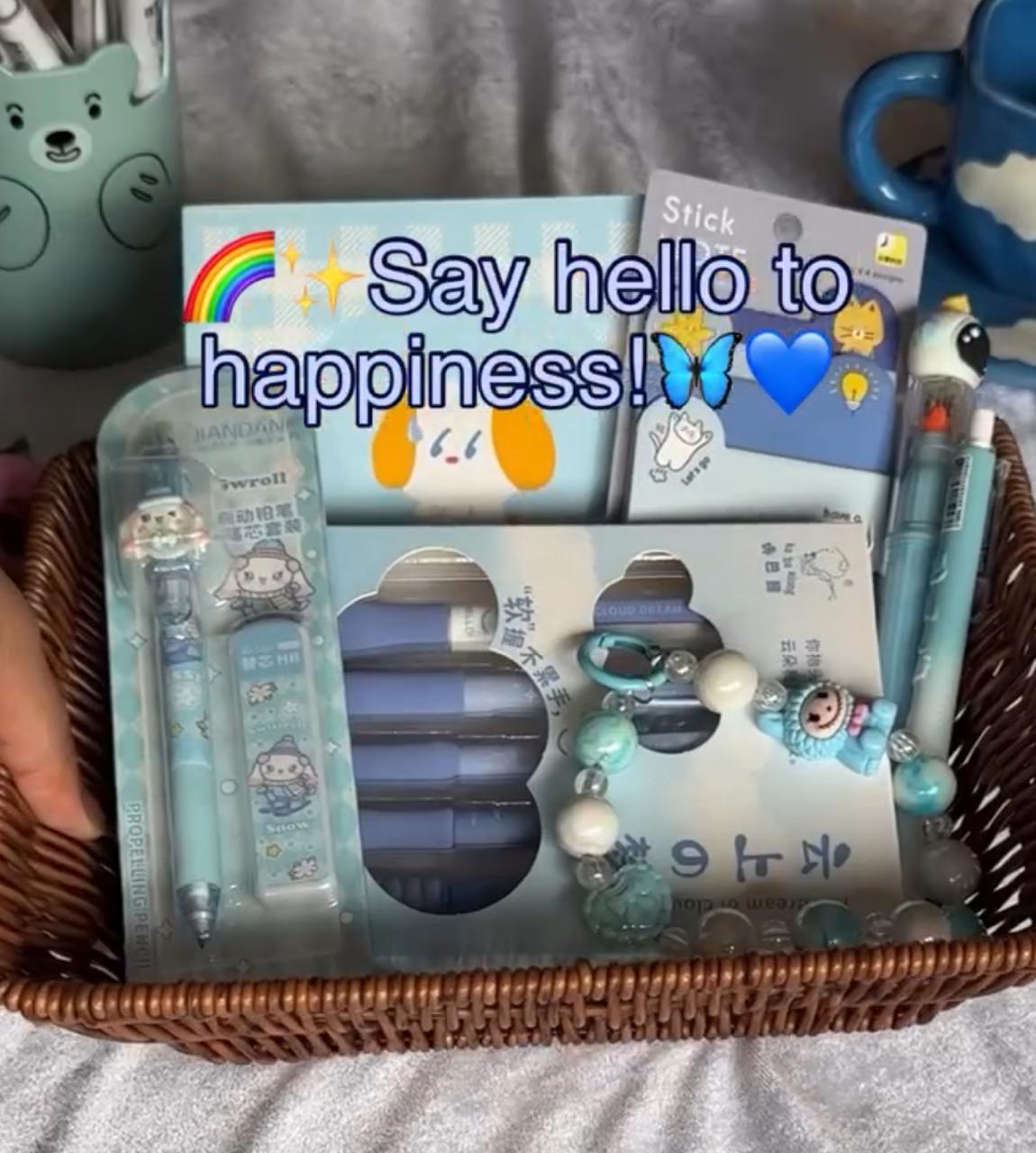 Blue Hamper(with transparent box)