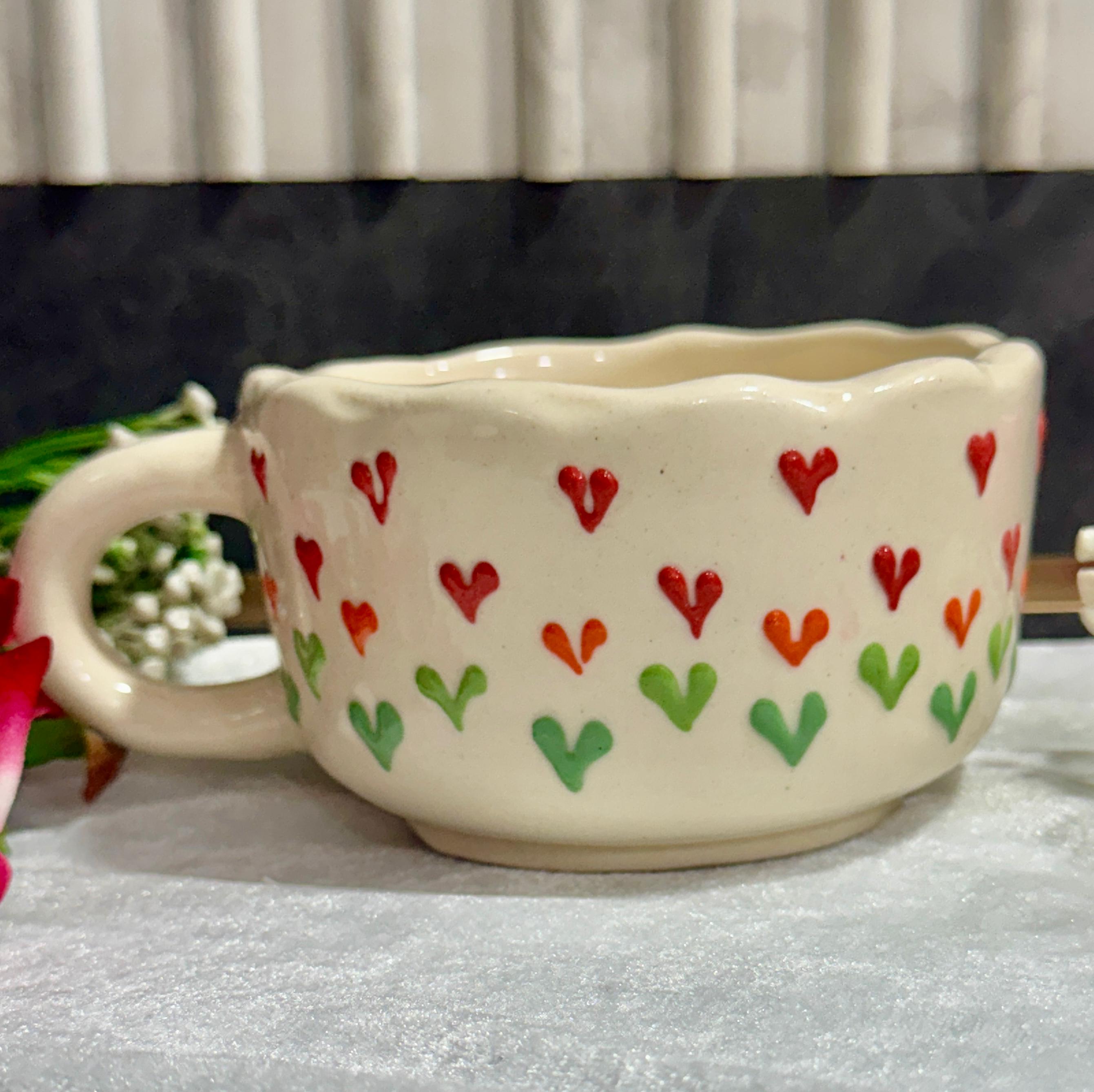 All Around Heart Cappuccino Mug