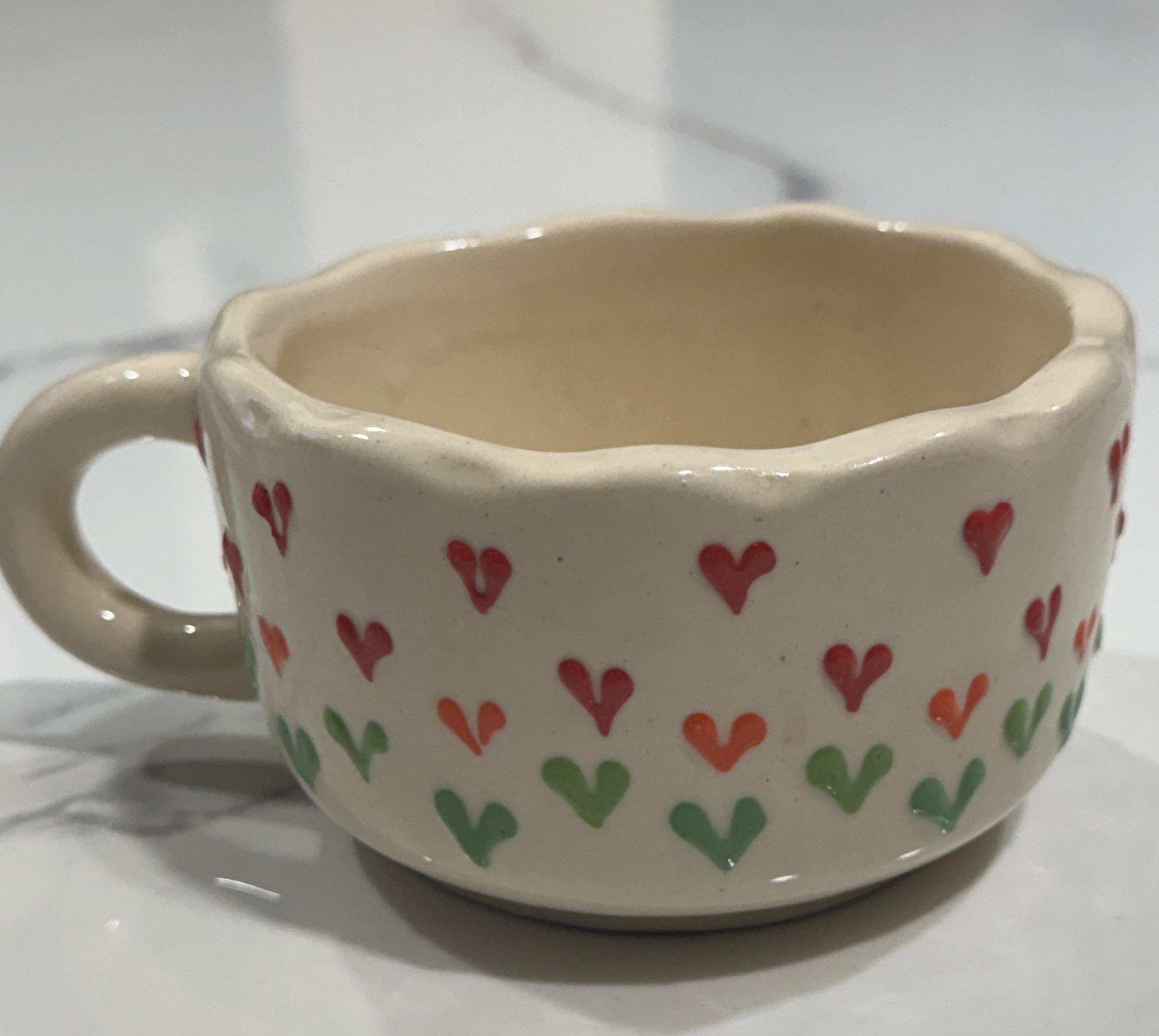All Around Heart Cappuccino Mug