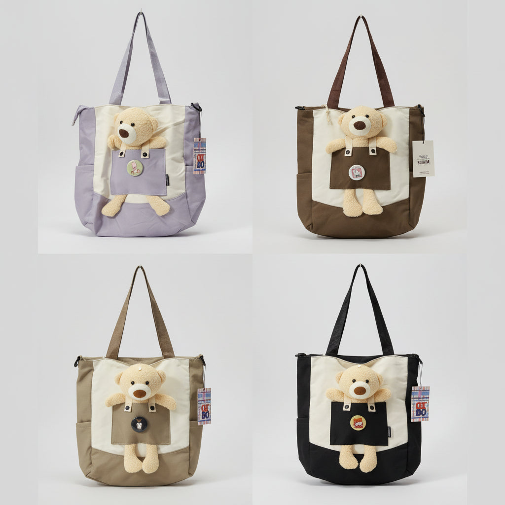 Cute Teddy Tote Bag