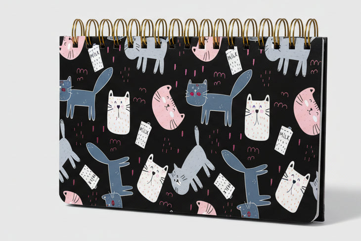 Cute Kitty Spiral Diary